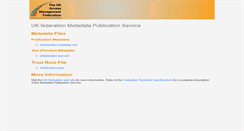 Desktop Screenshot of metadata.ukfederation.org.uk